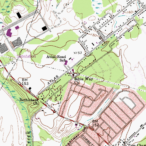 Topographic Map of Bible Way Church, SC
