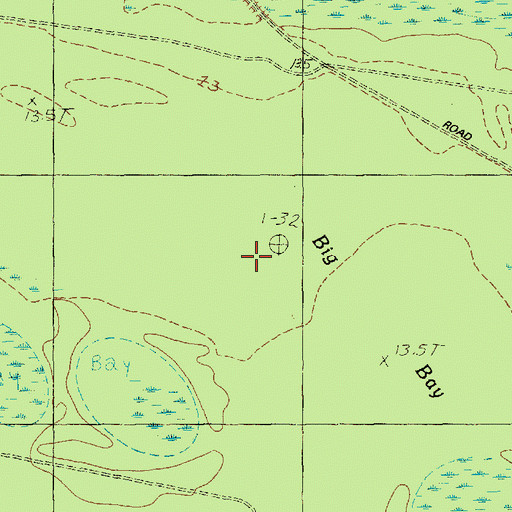 Topographic Map of Big Bay, SC