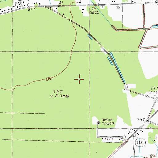 Topographic Map of Big Bay, SC