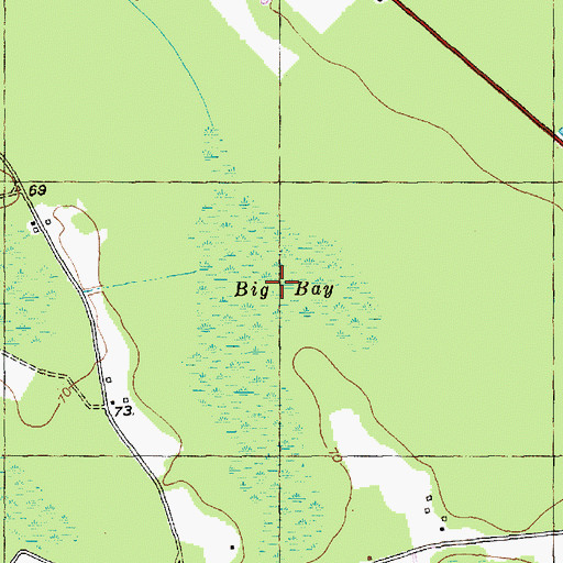 Topographic Map of Big Bay, SC