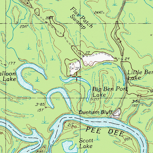 Topographic Map of Big Ben Port Lake, SC