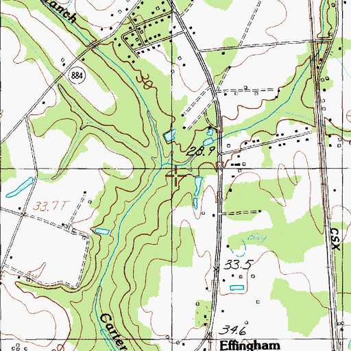 Topographic Map of Big Branch, SC