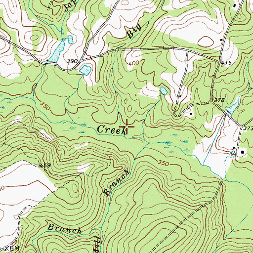 Topographic Map of Big Branch, SC