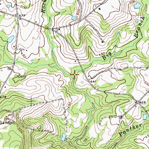 Topographic Map of Big Branch, SC