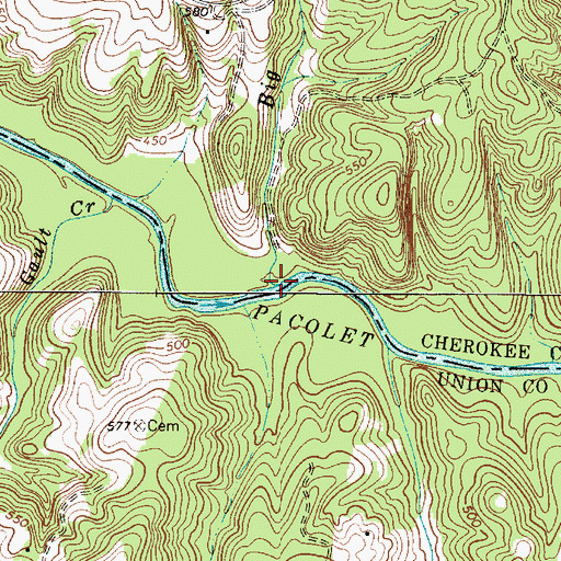 Topographic Map of Big Branch, SC