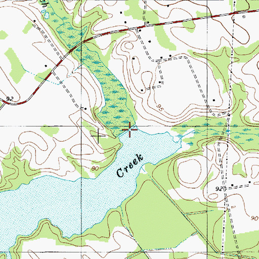 Topographic Map of Big Branch, SC