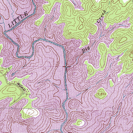 Topographic Map of Big Creek, SC