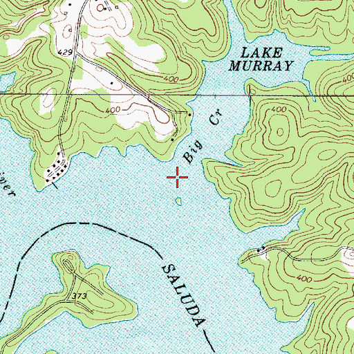 Topographic Map of Big Creek, SC