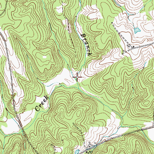 Topographic Map of Big Double Branch, SC