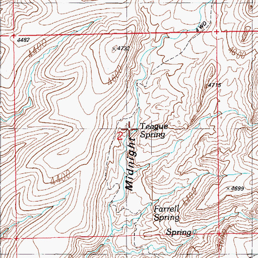 Topographic Map of Teague Spring, AZ