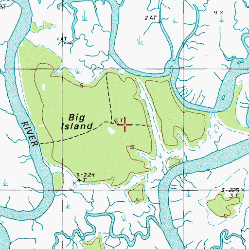 Topographic Map of Big Island, SC