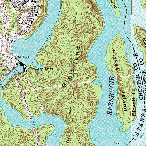 Topographic Map of Big Island, SC