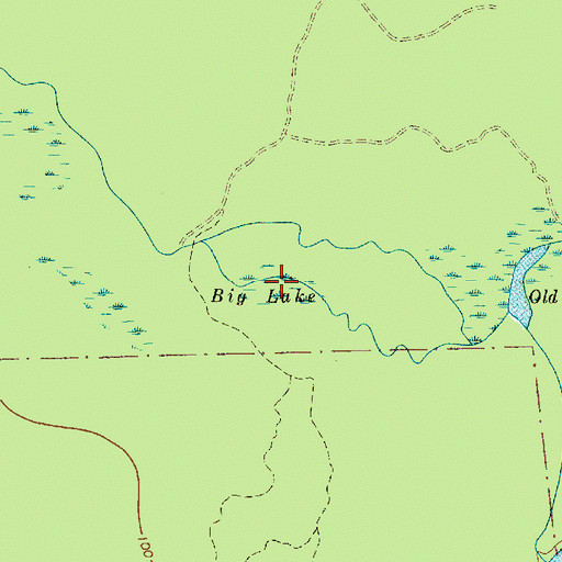 Topographic Map of Big Lake, SC