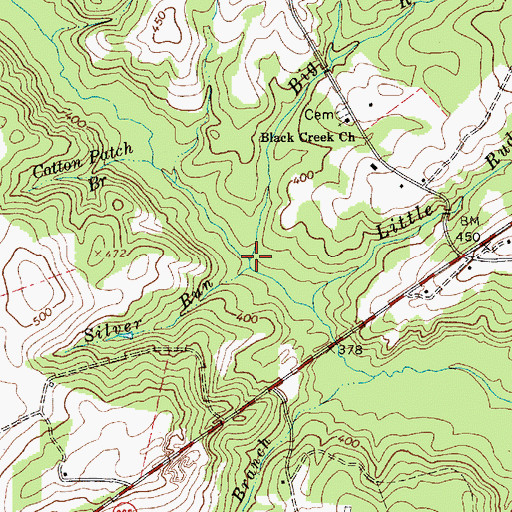 Topographic Map of Big Ruddy Branch, SC