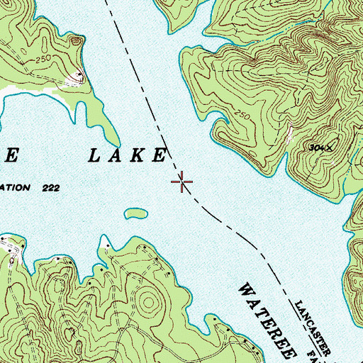 Topographic Map of Big Wateree Creek, SC
