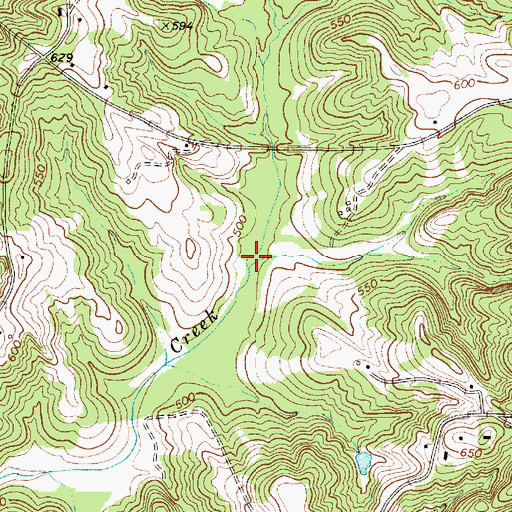 Topographic Map of Bishop Branch, SC