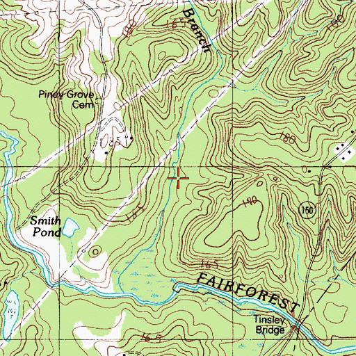 Topographic Map of Black Branch, SC