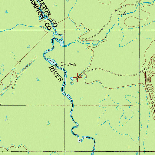 Topographic Map of Black Creek, SC