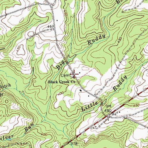 Topographic Map of Black Creek Church, SC