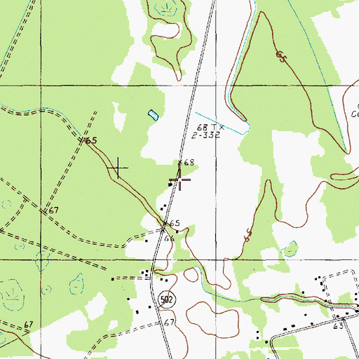 Topographic Map of Black River Church, SC