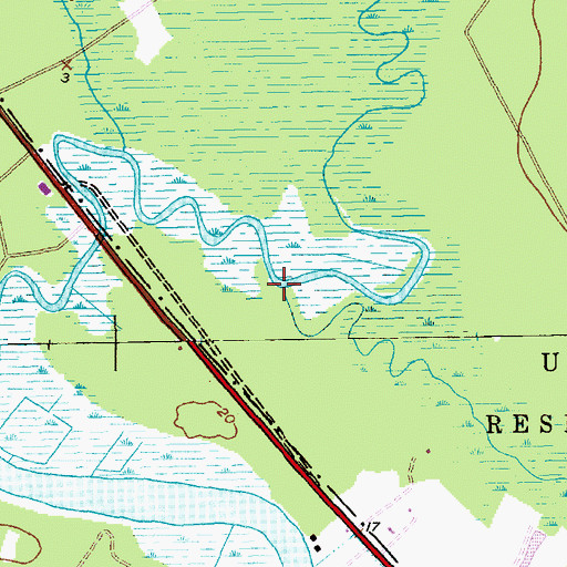 Topographic Map of Black Swamp, SC
