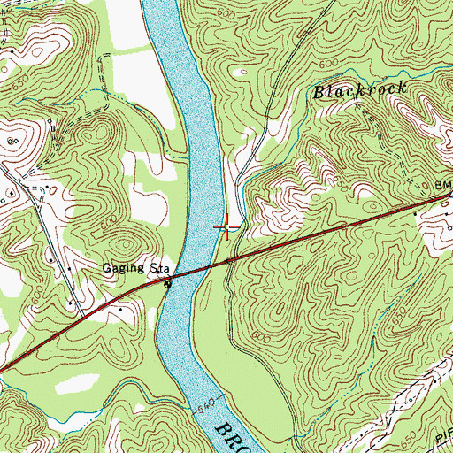 Topographic Map of Blackrock Branch, SC
