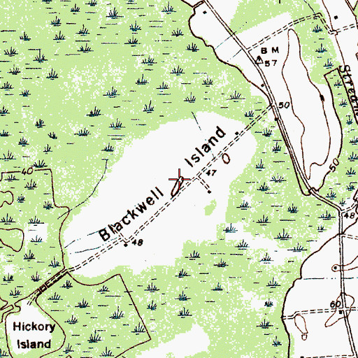 Topographic Map of Blackwell Island, SC