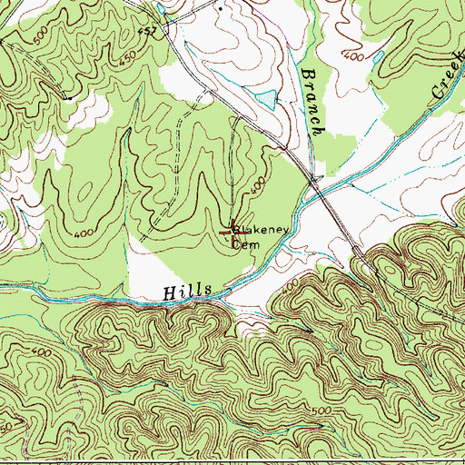 Topographic Map of Blakeney Cemetery, SC
