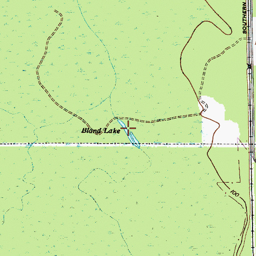 Topographic Map of Bland Lake, SC