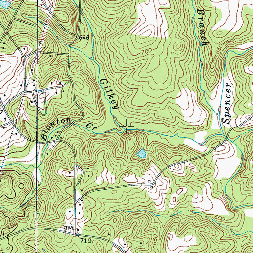 Topographic Map of Blanton Creek, SC