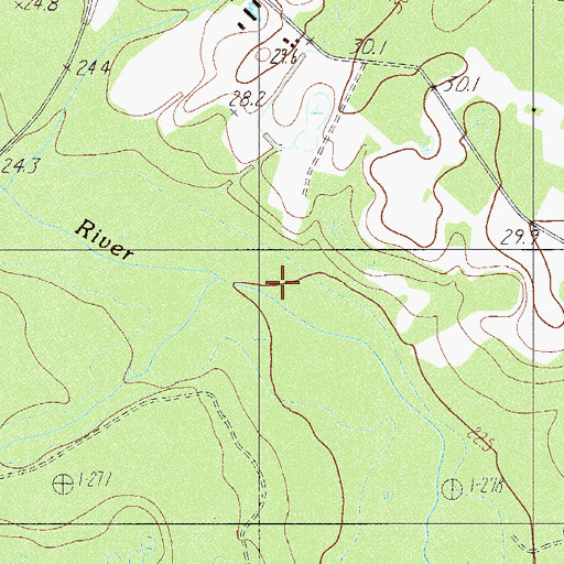 Topographic Map of Blood Hill Creek, SC