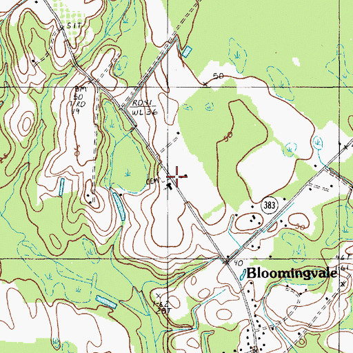 Topographic Map of Bloomingvale School, SC