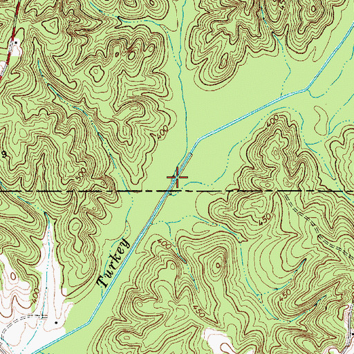Topographic Map of Blue Branch, SC