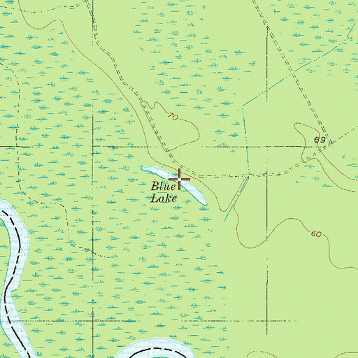 Topographic Map of Blue Lake, SC