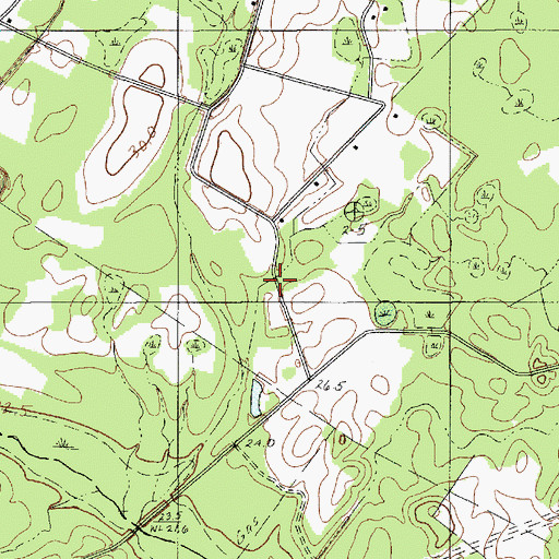 Topographic Map of Blue Spring, SC