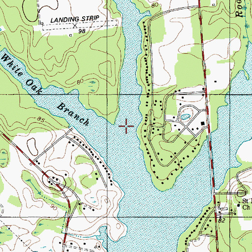 Topographic Map of Bluff Branch, SC
