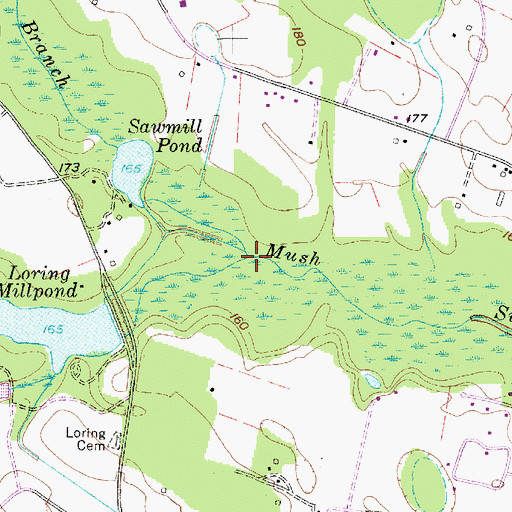 Topographic Map of Bluffhead Branch, SC