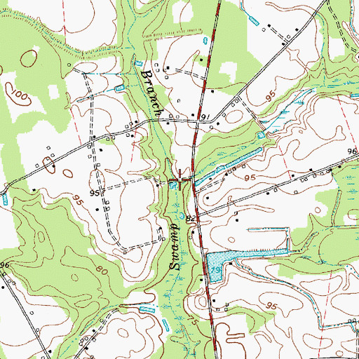 Topographic Map of Bobs Branch, SC