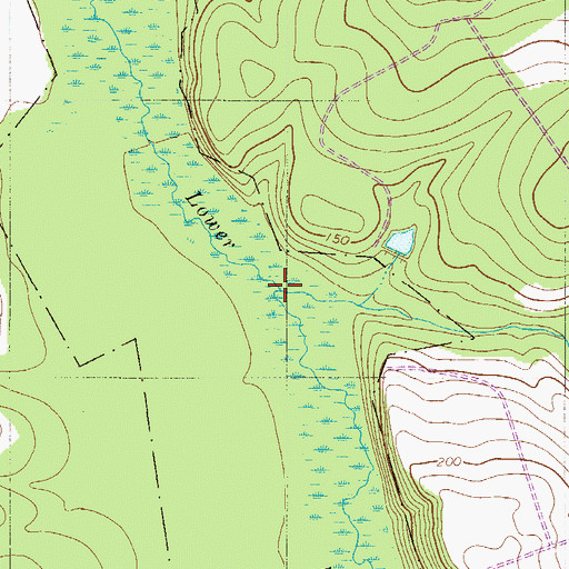 Topographic Map of Bodiford Mill Creek, SC