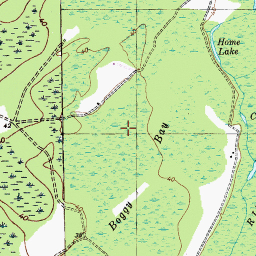 Topographic Map of Boggy Bay, SC