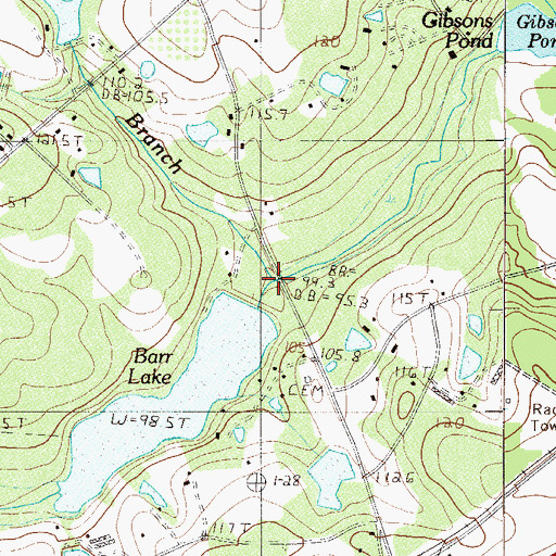 Topographic Map of Boggy Branch, SC