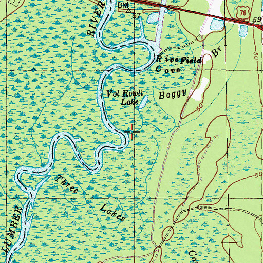 Topographic Map of Boggy Branch, SC