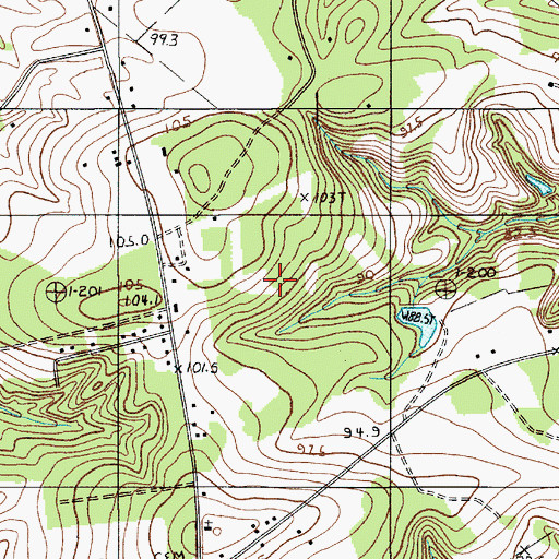 Topographic Map of Boggy Branch School, SC