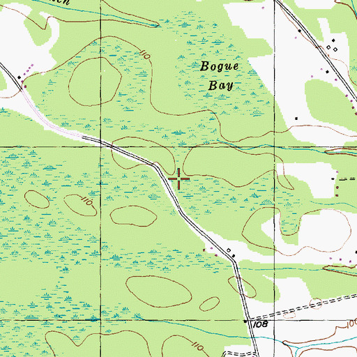 Topographic Map of Bogue Bay, SC