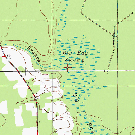 Topographic Map of Boston Branch, SC