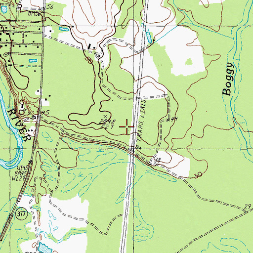 Topographic Map of Boswells Beach, SC