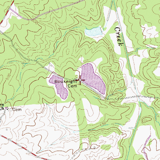 Topographic Map of Bouknight Cemetery, SC