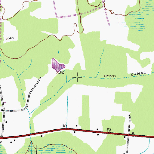 Topographic Map of Boyd Canal, SC