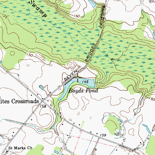 Topographic Map of Boyds Pond, SC