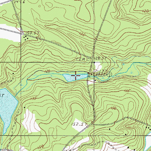 Topographic Map of Brogdens Pond, SC